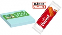 Bloček samol. Stick´n Extra Sticky 76x76 mm, mod., 2 ks-Akce