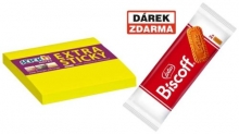 Bloček Stick´n Extra Sticky 76x76 mm, žlutý, 2 ks - Akce