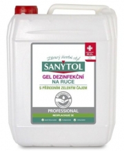 Gel dezinfekční na ruce Sanytol Professional 5 l, zelený čaj