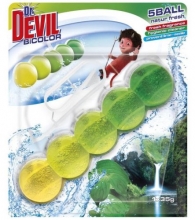 Závěs na WC Dr. Devil BiCOLOR 5ball, 35 g, Natur fresh