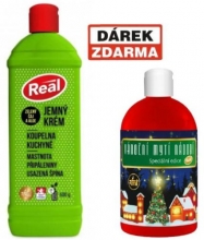 Krém čisticí Real, 600 g, Zelený čaj & Aloe, 4 ks - Akce