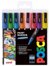 Popisovač Posca PC-3M, akrylový, 0,9-1,3 mm, třpytivý, 8 ks